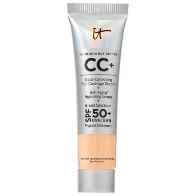 It Cosmetics Mini Cc+ Cream Full Coverage Color Correcting Foundation With Spf 50+ Light Medium Warm 0.4 oz / 23  In Light Medium Warm