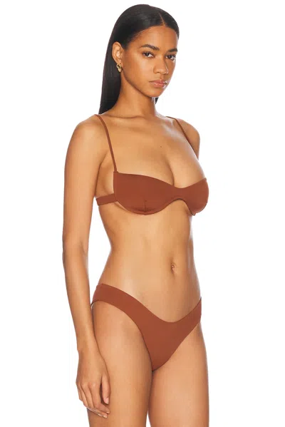 Haight Lana Bikini Top In Mid Brown