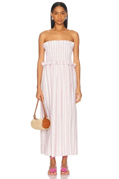 Posse Coby Strapless Dress In Vintage Stripe