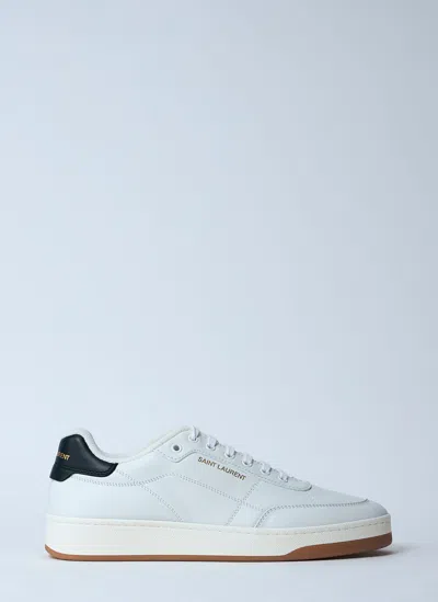 Saint Laurent White Smooth Leather Sl/61 Sneakers