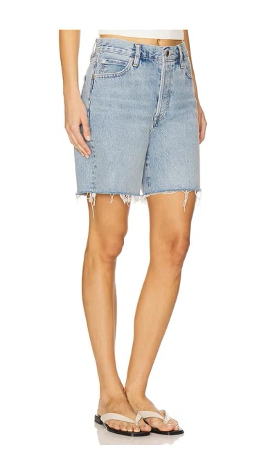 Frame High Waist Denim Shorts In Blue