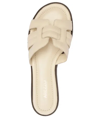Arezzo Women's Hanna Round Toe Flat Sandals In Panacota