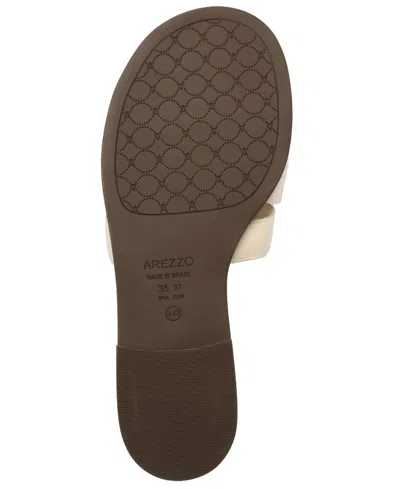 Arezzo Women's Hanna Round Toe Flat Sandals In Panacota