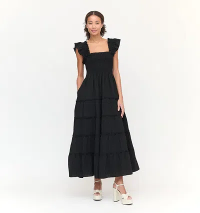 Hill House Home The Ellie Maxi Nap Dress In Black Lace