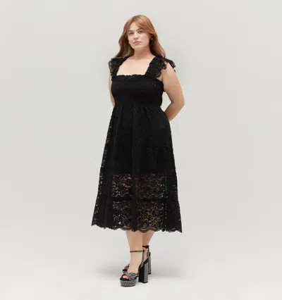 Hill House Home The Ellie Maxi Nap Dress In Black Lace