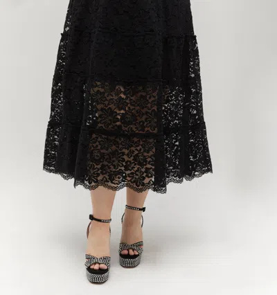 Hill House Home The Ellie Maxi Nap Dress In Black Lace