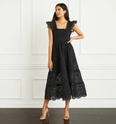Hill House Home The Ellie Maxi Nap Dress In Black Lace