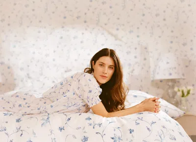 Hill House Home Botanical Duvet Cover In Blue