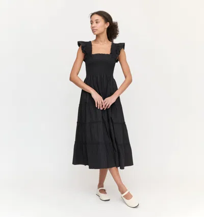 Hill House Home The Ellie Maxi Nap Dress In Black Lace