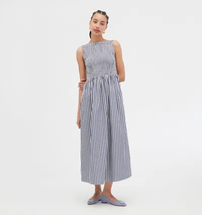 Hill House Home The Cosima Nap Dress In Navy Stripe