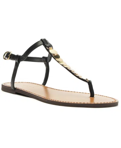 Arezzo Women's Bristol Round Toe Flat Sandals In Black