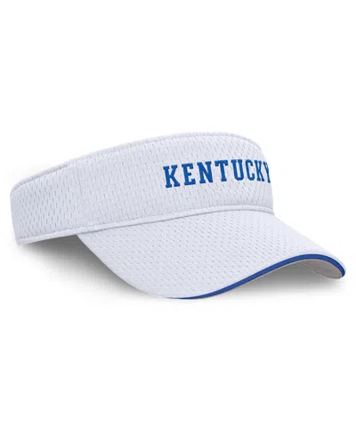 Nike Men's And Women's White Kentucky Wildcats 2025 Dugout Softball Ace Performance Adjustable Visor Hat In White