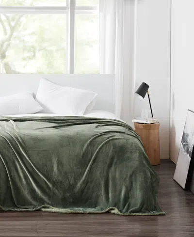 Cannon Solid Plush Blanket, Twin/twin Xl In Green