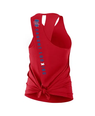 Nike Women's Red Philadelphia Phillies Crisscross Performance Tank Top In Red