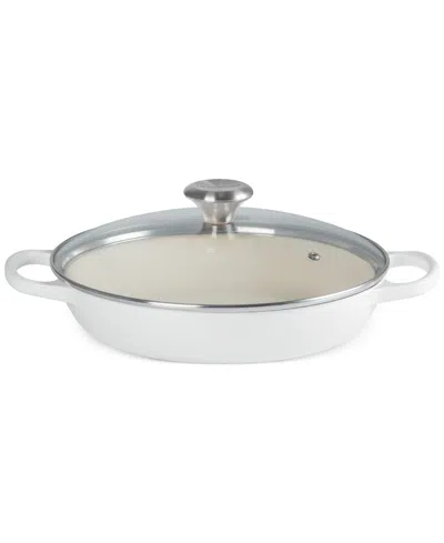 Le Creuset Enameled Cast Iron Signature Round 2.25-qt. Braiser With Glass Lid In White