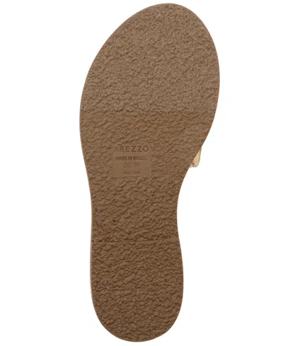 Arezzo Women's Dana Round Toe Flat Sandals In Panacota