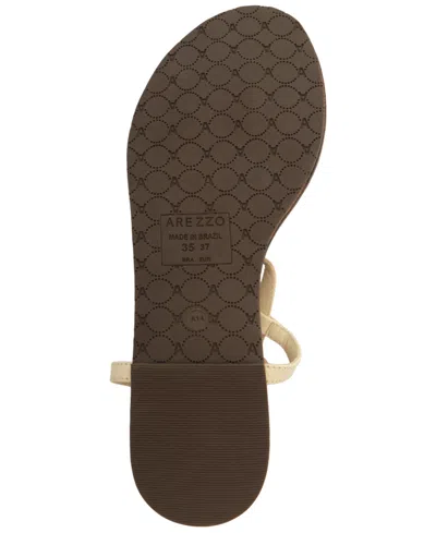 Arezzo Women's Bristol Round Toe Flat Sandals In Panacota