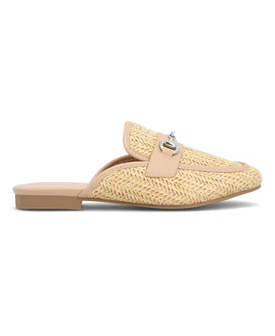 Mia Women's Desz Slip-on Woven Mules In Natural