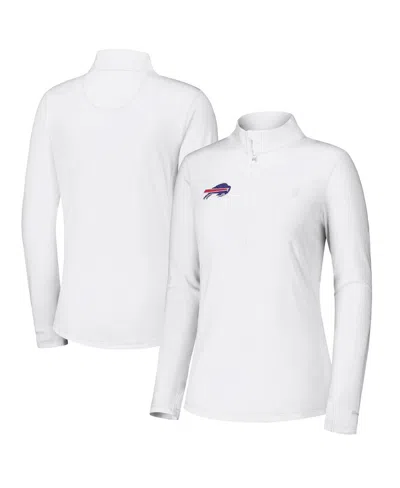 Tommy Bahama Women's White Buffalo Bills Sport Playa Vista Quarter-zip Jacket In White