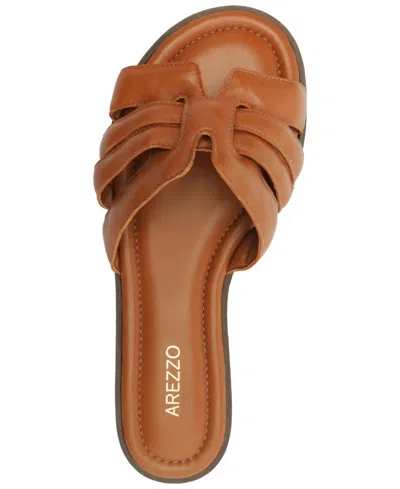 Arezzo Women's Hanna Round Toe Flat Sandals In Turmeric