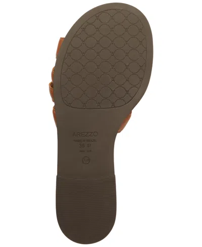 Arezzo Women's Hanna Round Toe Flat Sandals In Turmeric