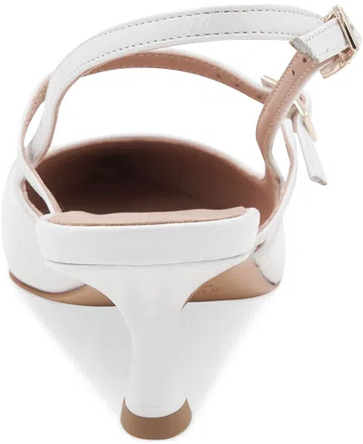 Bruno Magli Women's Luciana Pointed-toe Pumps In Bone Crinkled Patent