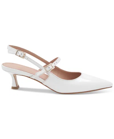 Bruno Magli Women's Luciana Pointed-toe Pumps In Bone Crinkled Patent