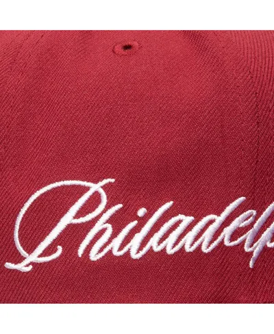 Mitchell & Ness Men's Maroon Philadelphia Phillies Just Don X Mlb Lux Script Snapback Hat In Maroon