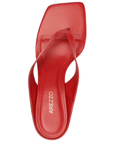 Arezzo Women's Gia Square Toe Dress Sandals In Royal Red