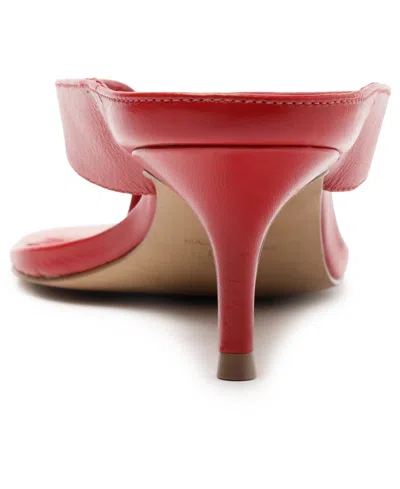 Arezzo Women's Gia Square Toe Dress Sandals In Royal Red