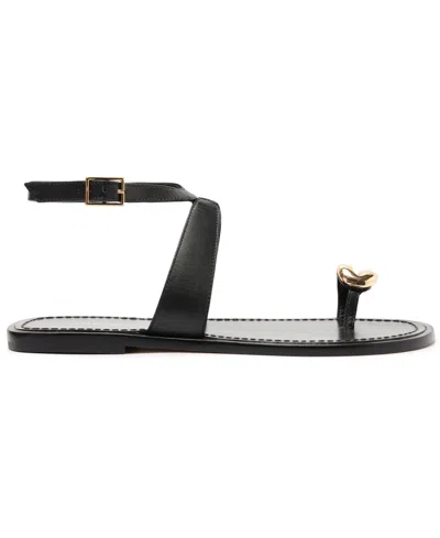 Arezzo Women's Kendall Round Toe Flat Sandals In Black
