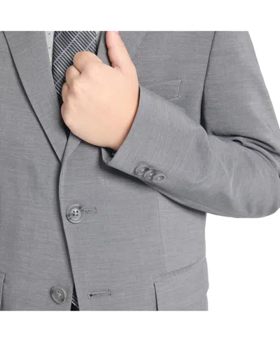Kenneth Cole Reaction Big Boys Slim Fit 2 Piece Stretch Suit In Gray