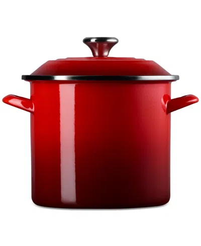 Le Creuset 8-qt. Enamel On Steel Stock Pot In Cerise