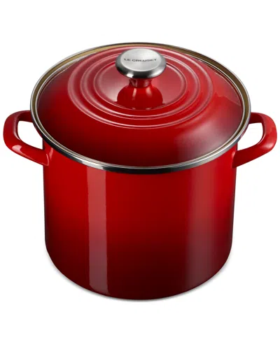 Le Creuset 8-qt. Enamel On Steel Stock Pot In Cerise