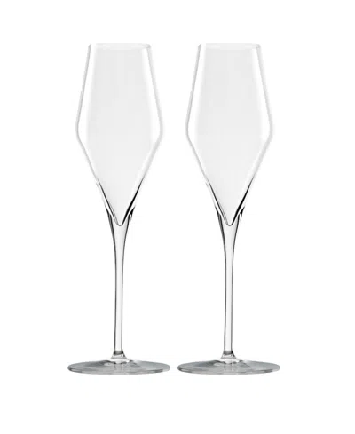 Stolzle Lausitz Highlight Led Champagne Flutes, Set Of 2 In Crystal