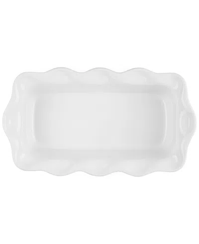 Le Creuset Stoneware Heritage Pie Dish & Fluted Loaf Pan Set In White