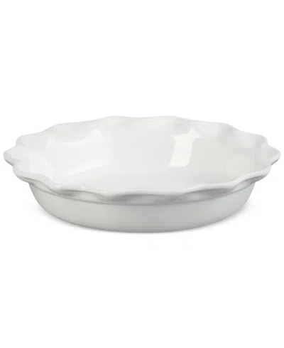 Le Creuset Stoneware Heritage Pie Dish & Fluted Loaf Pan Set In White
