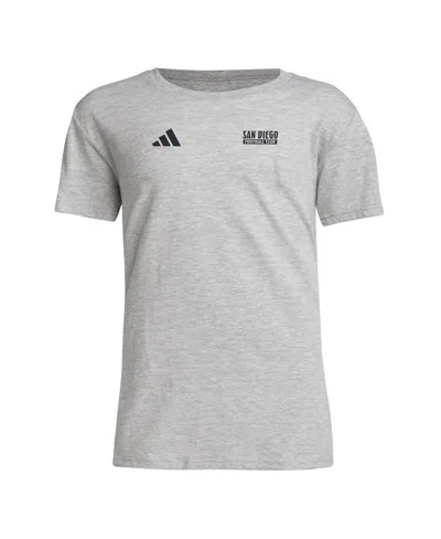 Adidas Originals Big Boys And Girls Gray San Diego Fc Local Wrap T-shirt In Gray