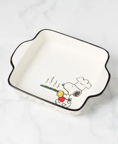 Lenox Chef Snoopy Rectangular Porcelain Baker In Multi