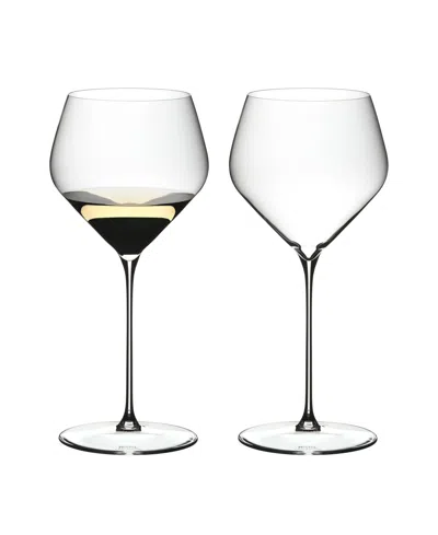 Riedel Veloce Chardonnay Wine Glasses, Set Of 2 In Clear