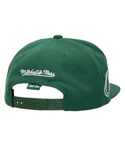 Mitchell & Ness Men's Green Oakland Athletics Just Don X Mlb Lux Script Snapback Hat In Green