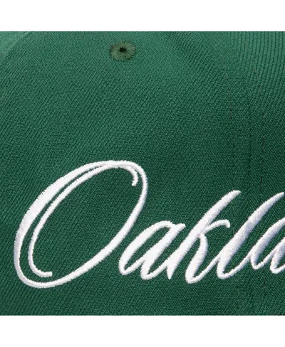 Mitchell & Ness Men's Green Oakland Athletics Just Don X Mlb Lux Script Snapback Hat In Green