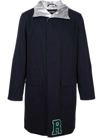 Shop Raf Simons Unlined Metallic Inner Parka In Blue