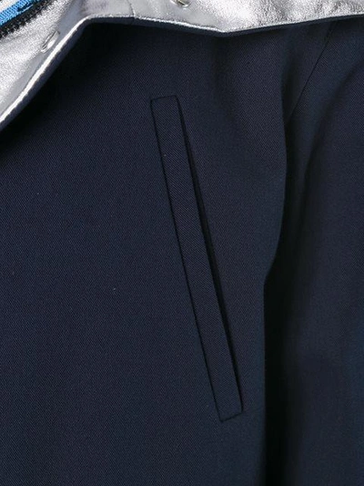 Raf Simons Unlined Metallic Inner Parka In Blue
