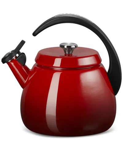 Le Creuset Enamel On Steel 2.2 Qt. Cloche Tea Kettle In Cerise