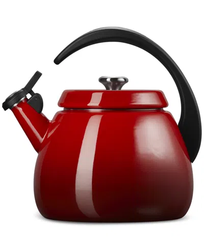 Le Creuset Enamel On Steel 2.2 Qt. Cloche Tea Kettle In Cerise