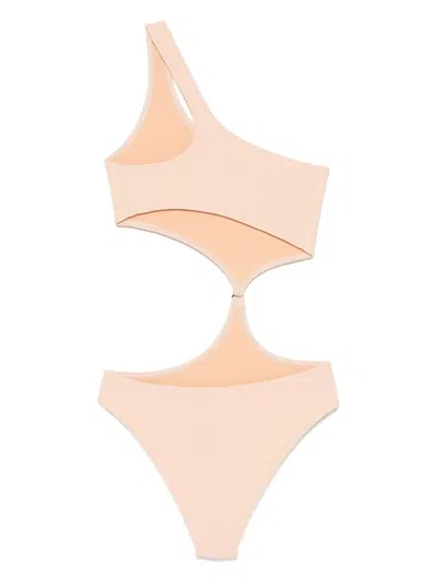 Niccolò Pasqualetti One-shoulder Swimsuit In Neutrals