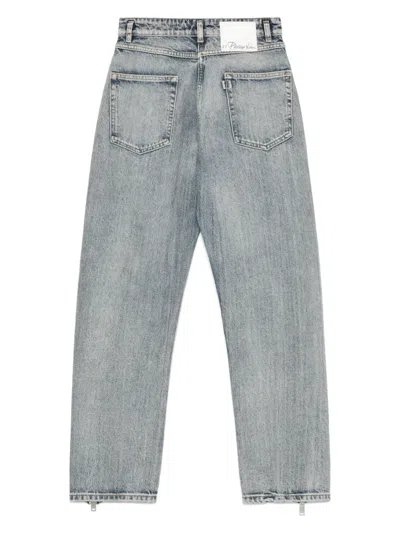 3.1 Phillip Lim Denim Curve Pants With Zippers Washed Indigo In Blue