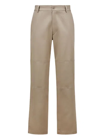 Moncler Pantalon En Gabardine De Coton In Neutrals