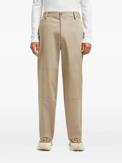Moncler Pantalon En Gabardine De Coton In Neutrals